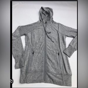 Ideology Womens Full Zip Hoodie Sweater Small Deep Charcoal $54